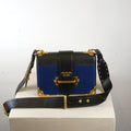 Prada Saffiano Leather Cahier in Blue Calfskin