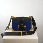 Prada Saffiano Leather Cahier in Blue Calfskin