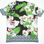 Dolce & Gabbana Elegant Orchid Print Shirt Size 36