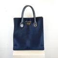 Jimmy Choo Blue Ponyhair Tote with Python Accents