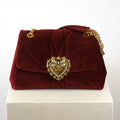 Dolce & Gabbana Red Velvet Devotion Purse (w/ Dust Bag)