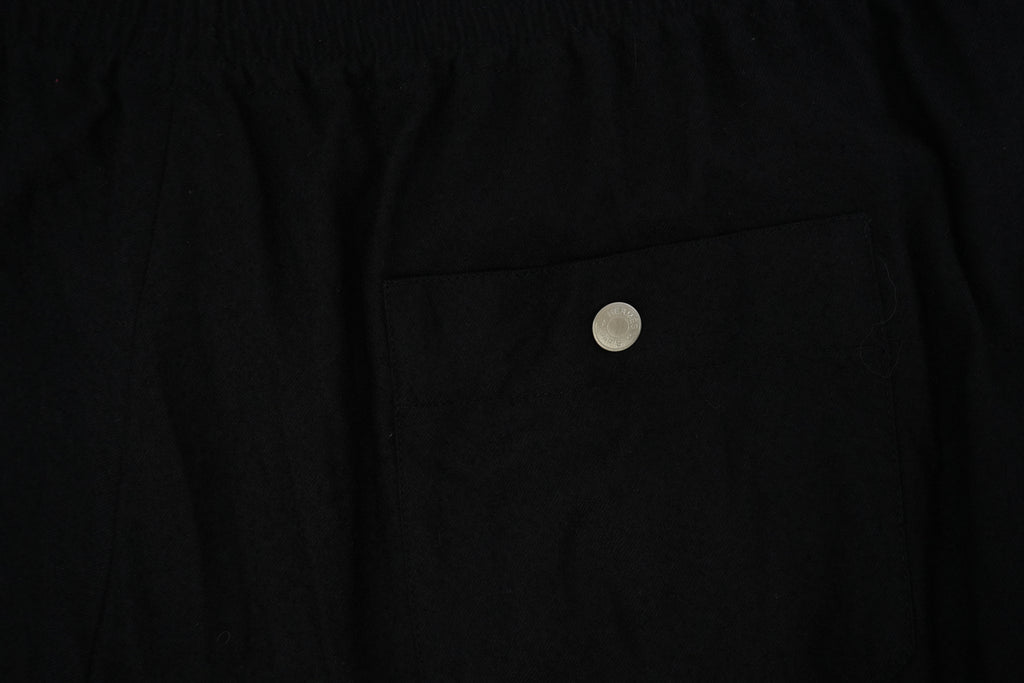 Hermès Cashmere Tapered Fit  Drawstring Pants Black