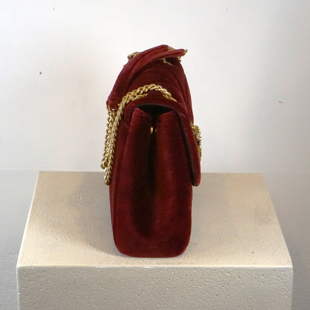 Dolce & Gabbana Red Velvet Devotion Purse (w/ Dust Bag)