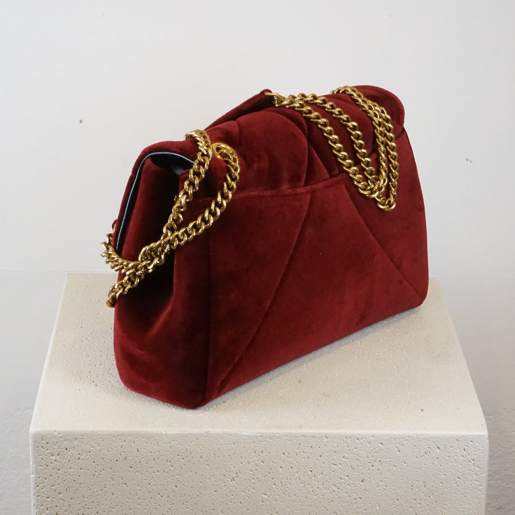 Dolce & Gabbana Red Velvet Devotion Purse (w/ Dust Bag)