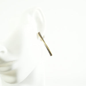 David Yurman crossover earring in Sterling Silver with 18k yellow gold