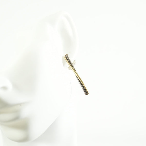 David Yurman crossover earring in Sterling Silver with 18k yellow gold