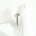 David Yurman diamond + chain tassel earrings in Sterling Silver 18K yellow gold