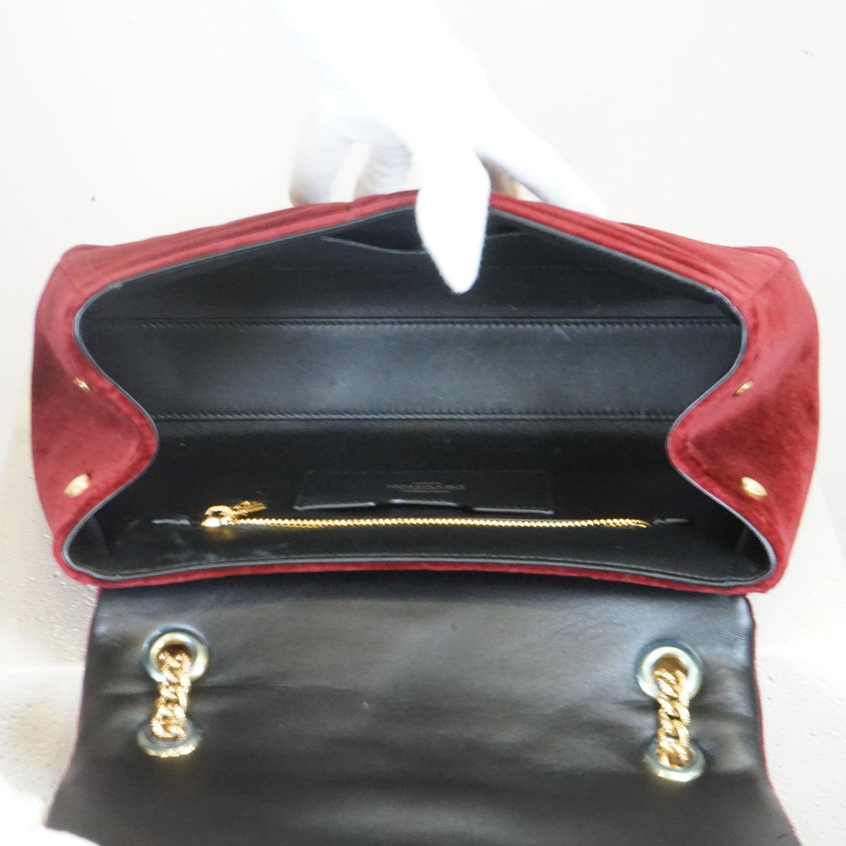 Dolce & Gabbana Red Velvet Devotion Purse (w/ Dust Bag)