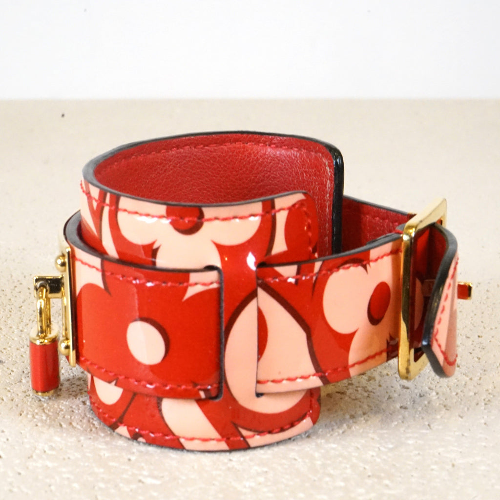 Louis Vuitton Red Monogram Vernis Sweet Monogram Infinit Bracelet