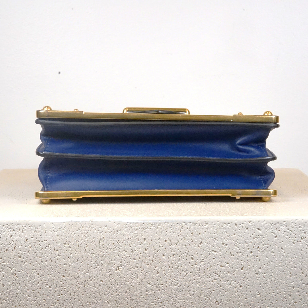 Prada Saffiano Leather Cahier in Blue Calfskin