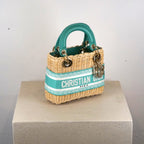 Mini Aqua & Wicker Lady Dior 2024