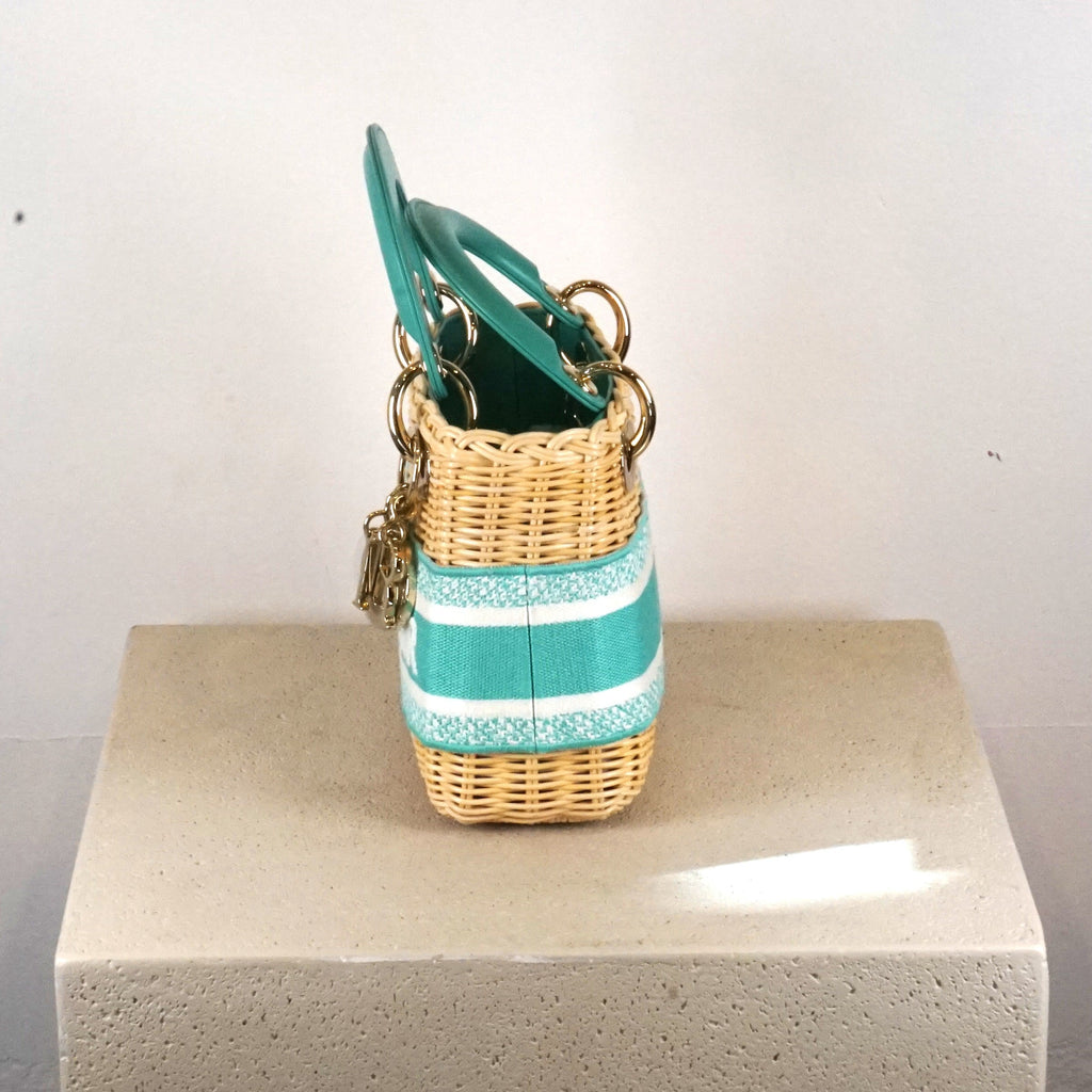 Mini Aqua & Wicker Lady Dior 2024