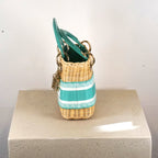Mini Aqua & Wicker Lady Dior 2024