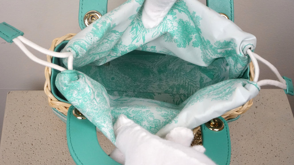 Mini Aqua & Wicker Lady Dior 2024
