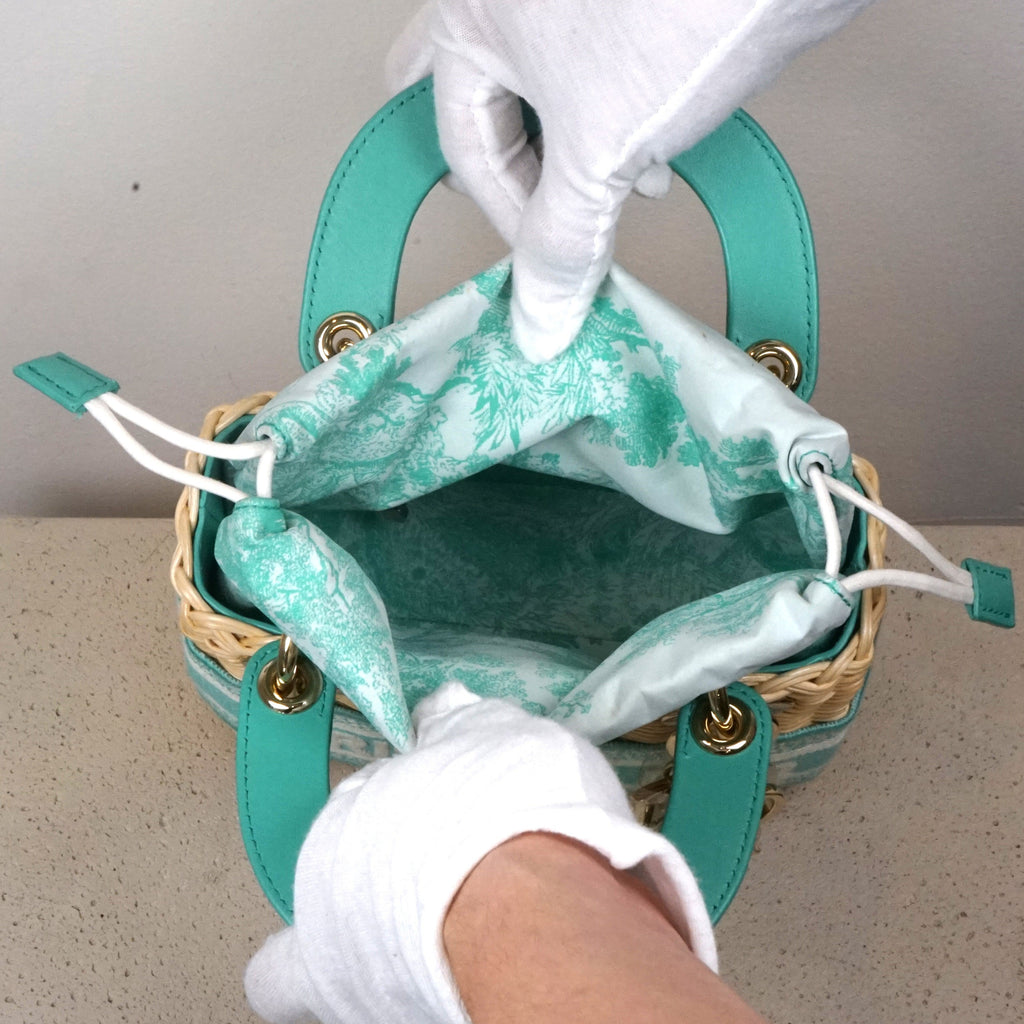 Mini Aqua & Wicker Lady Dior 2024