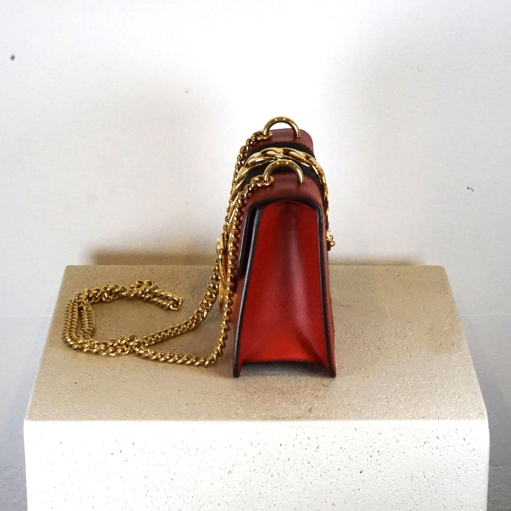 Gucci Red Leather Mini Sylvie Bag - W/ Dustbag