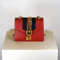 Gucci Red Leather Mini Sylvie Bag - W/ Dustbag