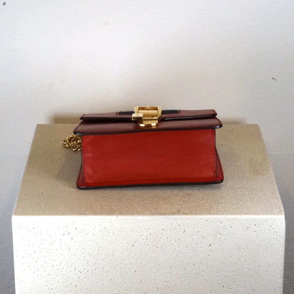 Gucci Red Leather Mini Sylvie Bag - W/ Dustbag