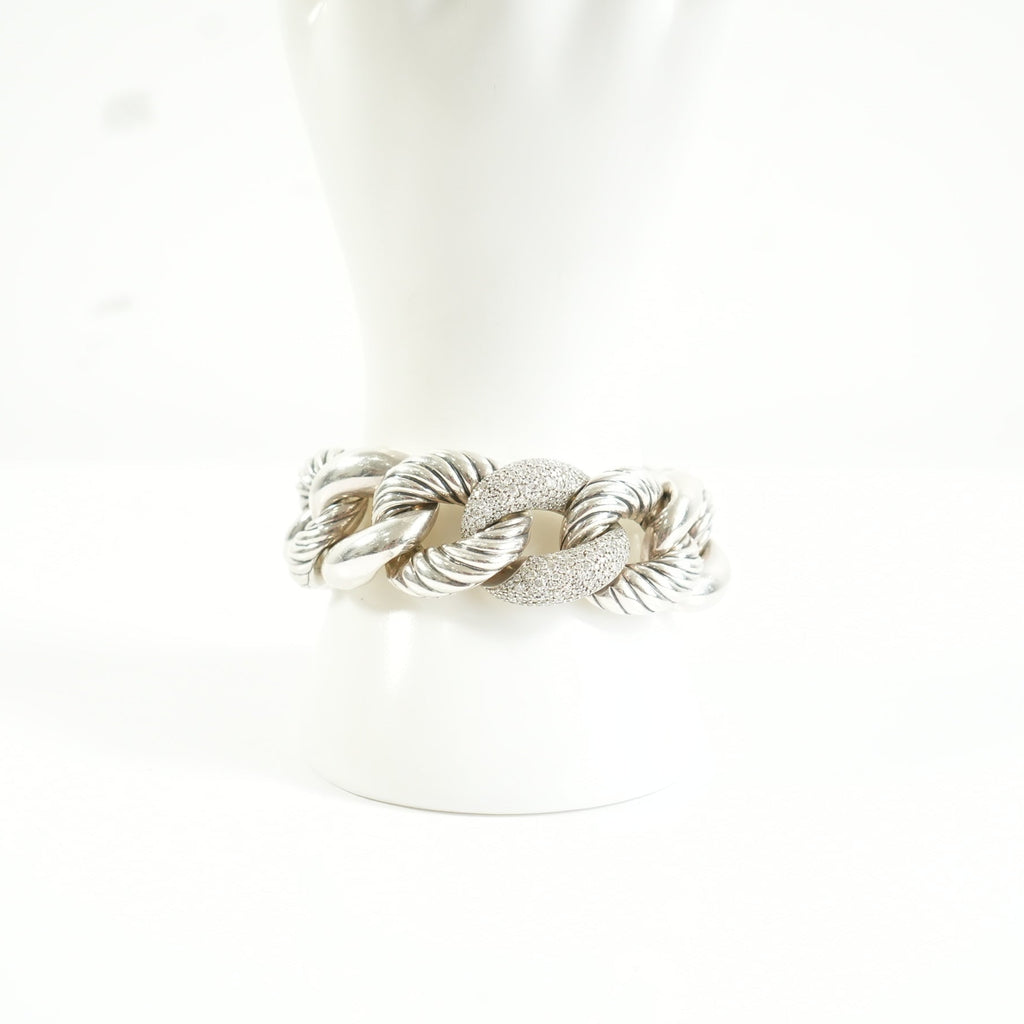 David Yurman Belont curb link bracelet in sterling silver