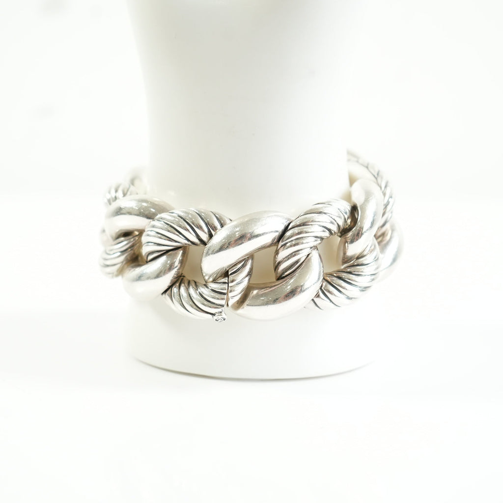 David Yurman Belont curb link bracelet in sterling silver