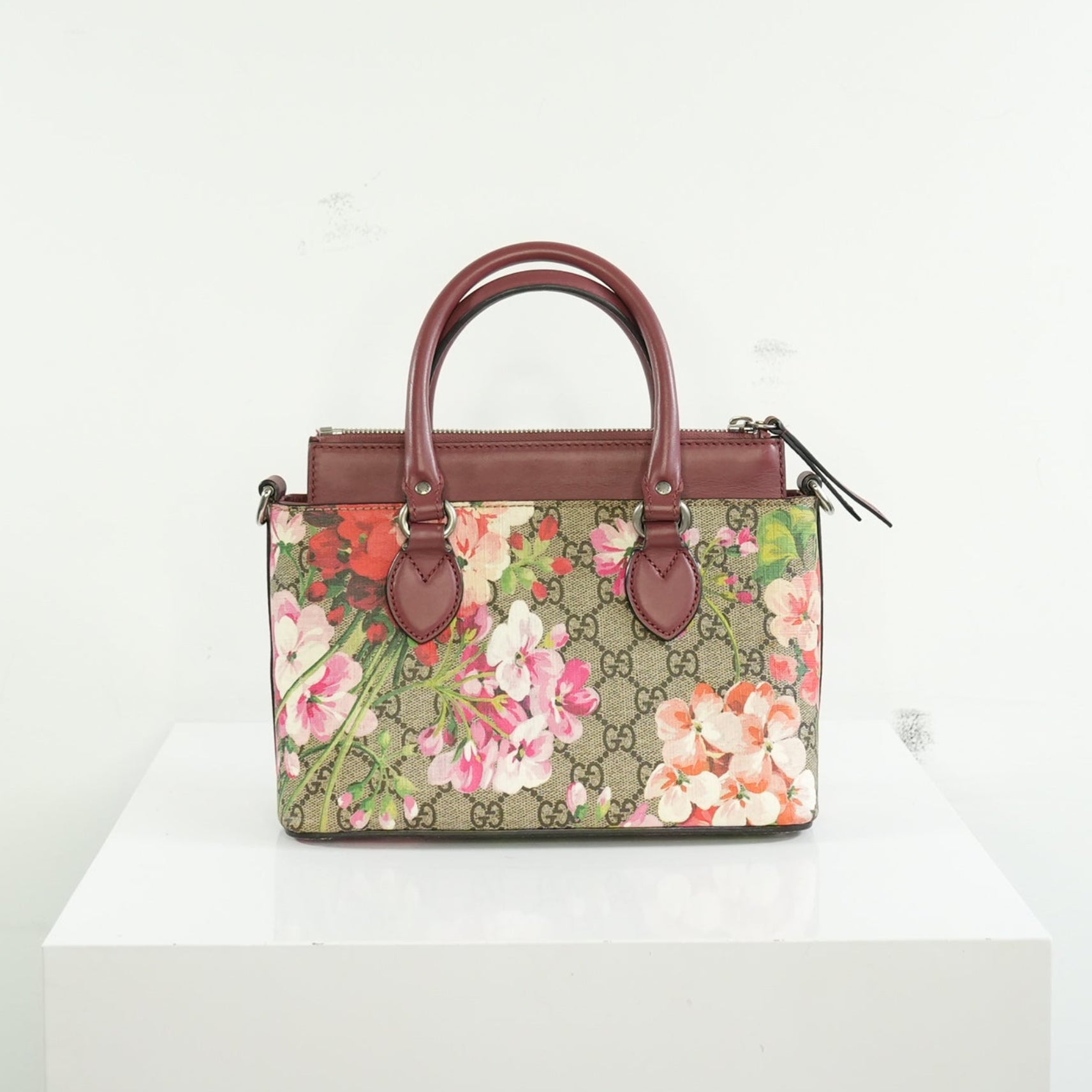 Gucci GG Supreme Blooms Mini Satchel