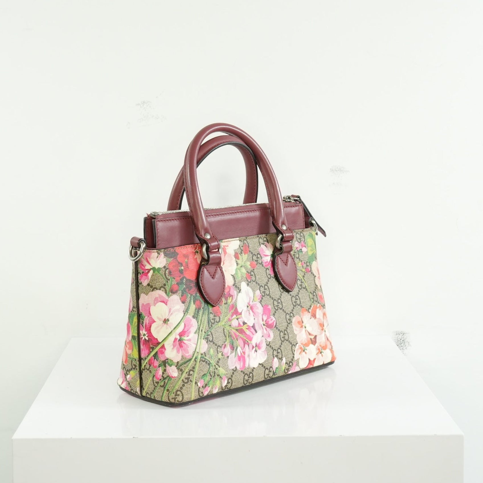 Gucci GG Supreme Blooms Mini Satchel