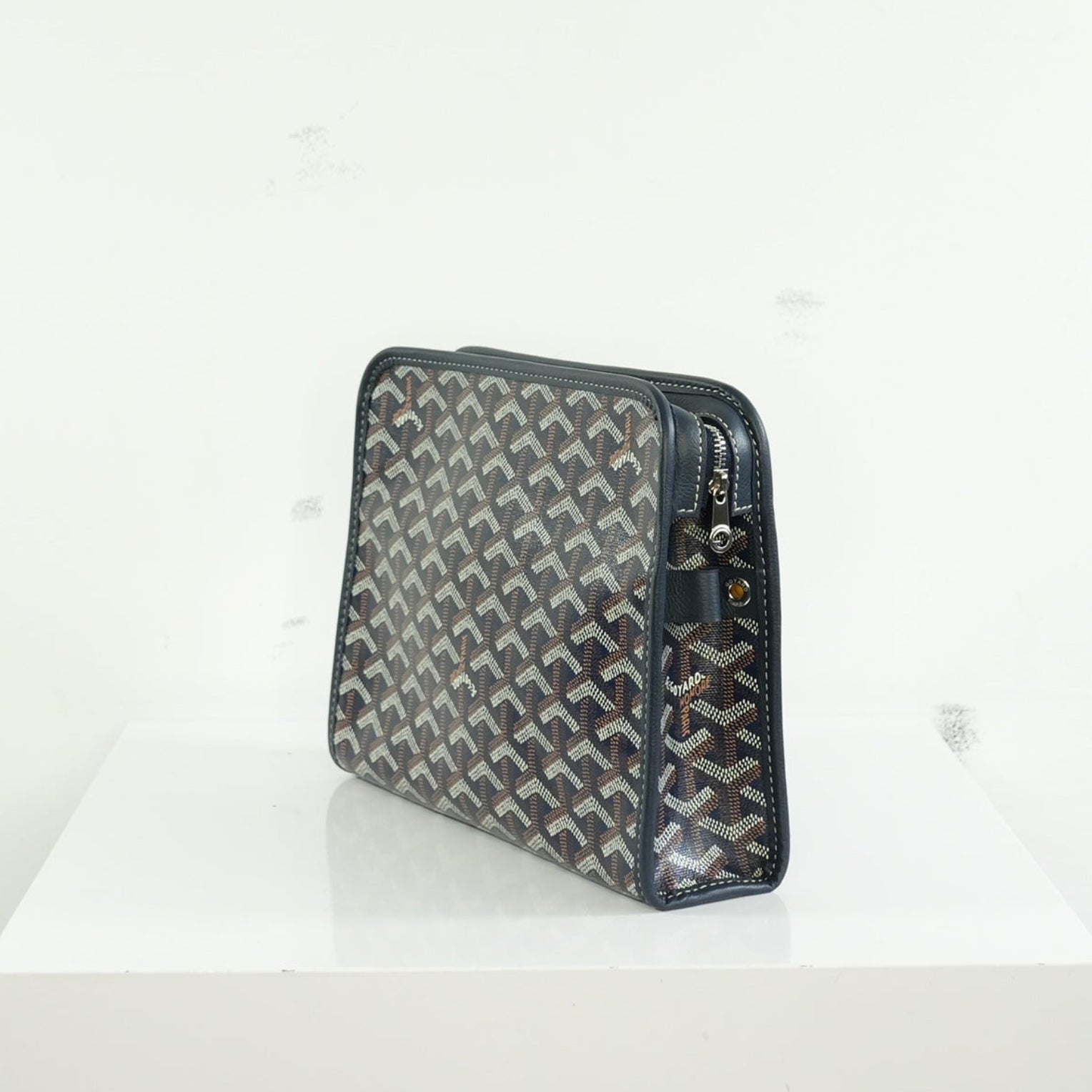 Goyard Navy Monogram Canvas Jouvence Pouch