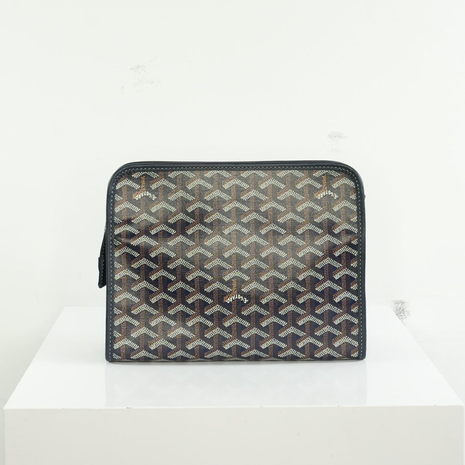 Goyard Navy Monogram Canvas Jouvence Pouch