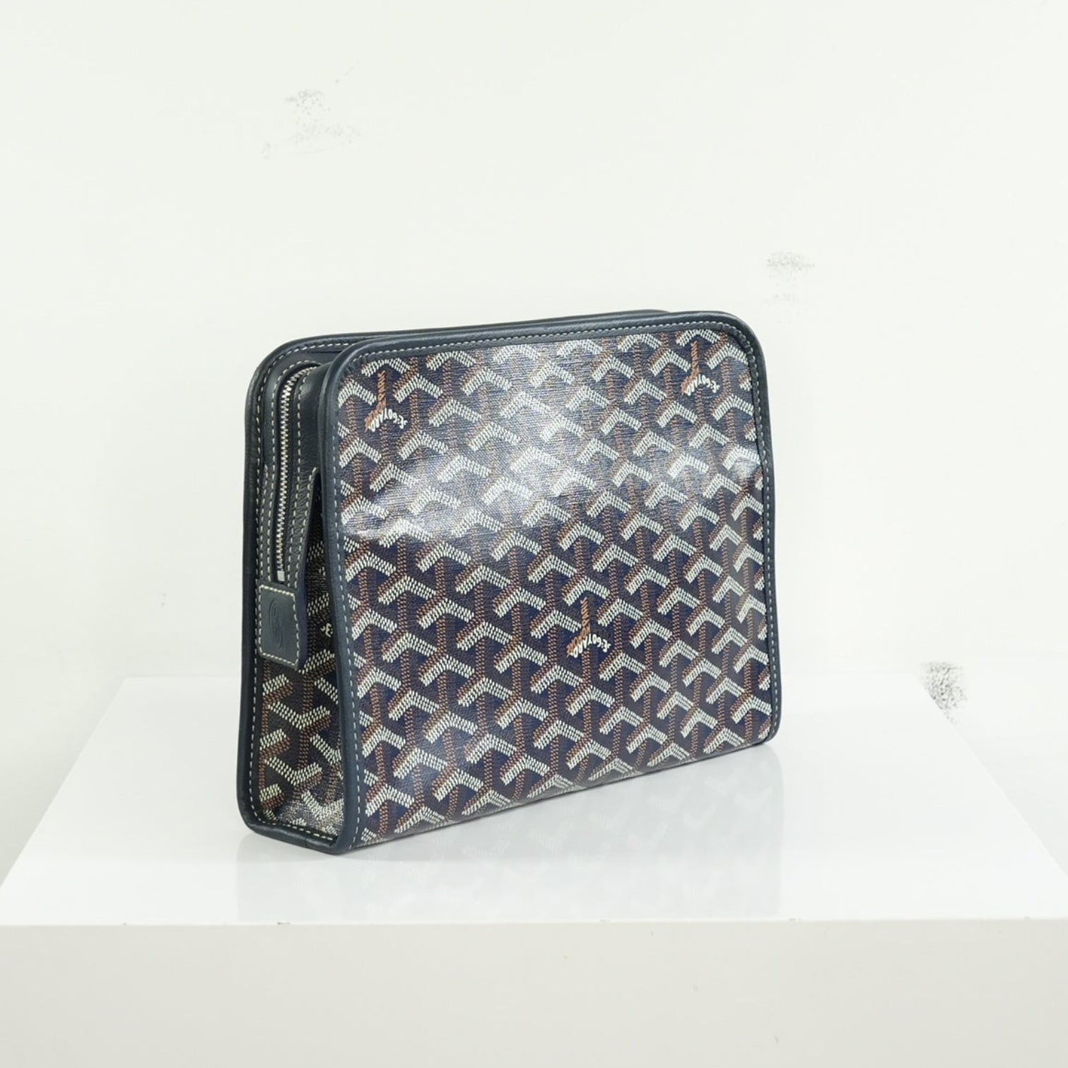 Goyard Navy Monogram Canvas Jouvence Pouch