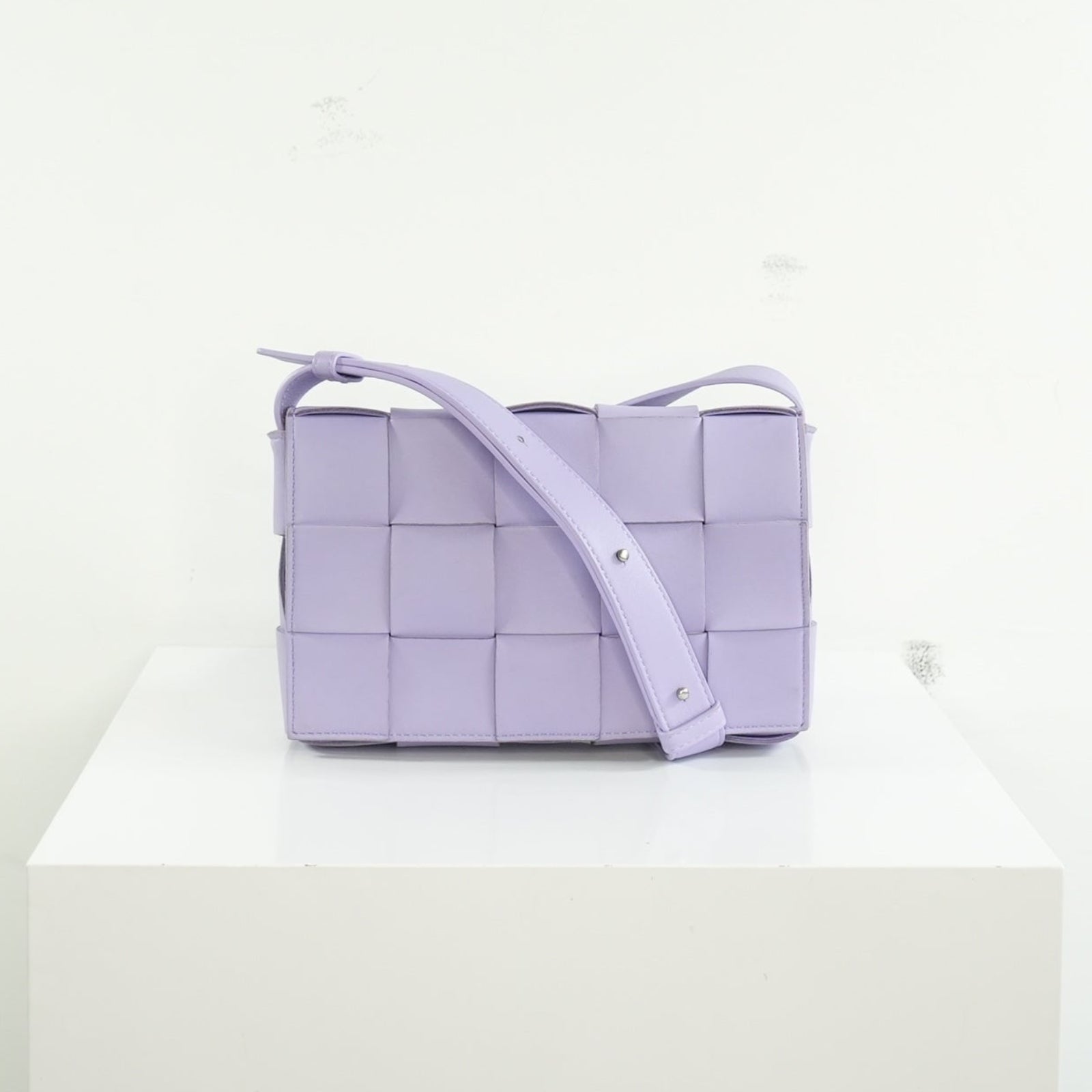 Bottega Veneta Intreccio Casette Crossbody Wisteria Bag