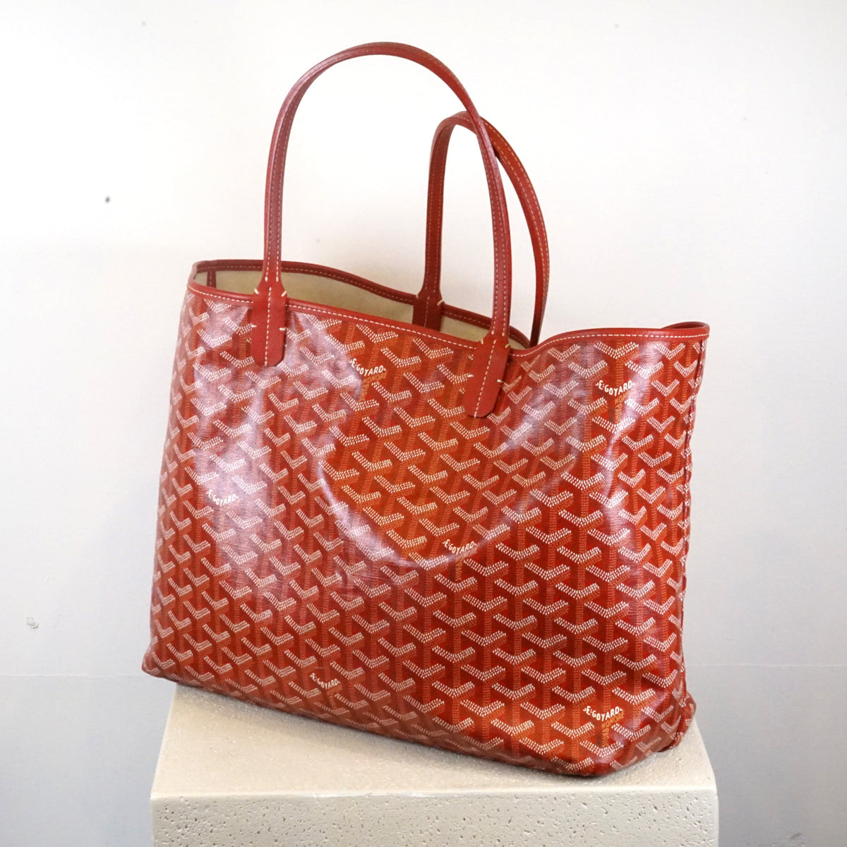 Goyard St. Louis Red Tote GM