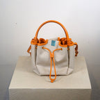 Burberry Canvas TB Drawstring Bucket Bag
