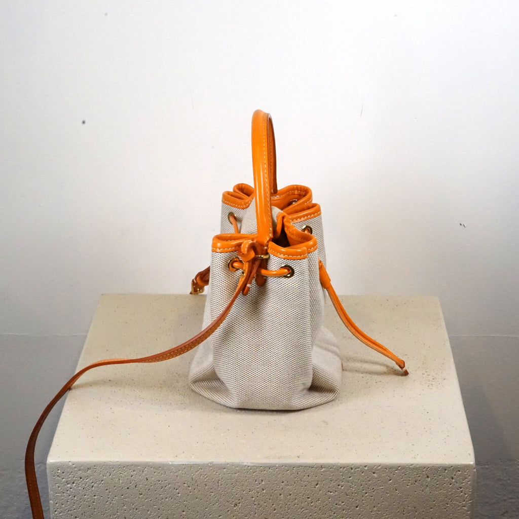 Burberry Canvas TB Drawstring Bucket Bag