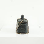 Chanel Black Slim Vanity Top Handle Bag Full Set