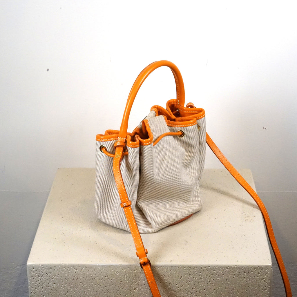 Burberry Canvas TB Drawstring Bucket Bag