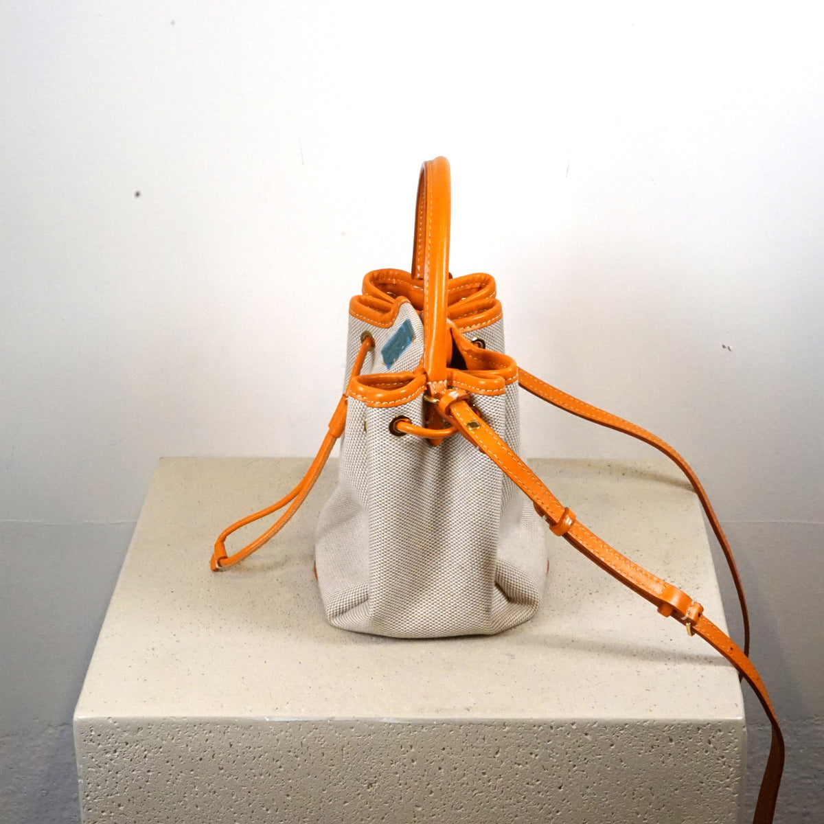 Burberry Canvas TB Drawstring Bucket Bag