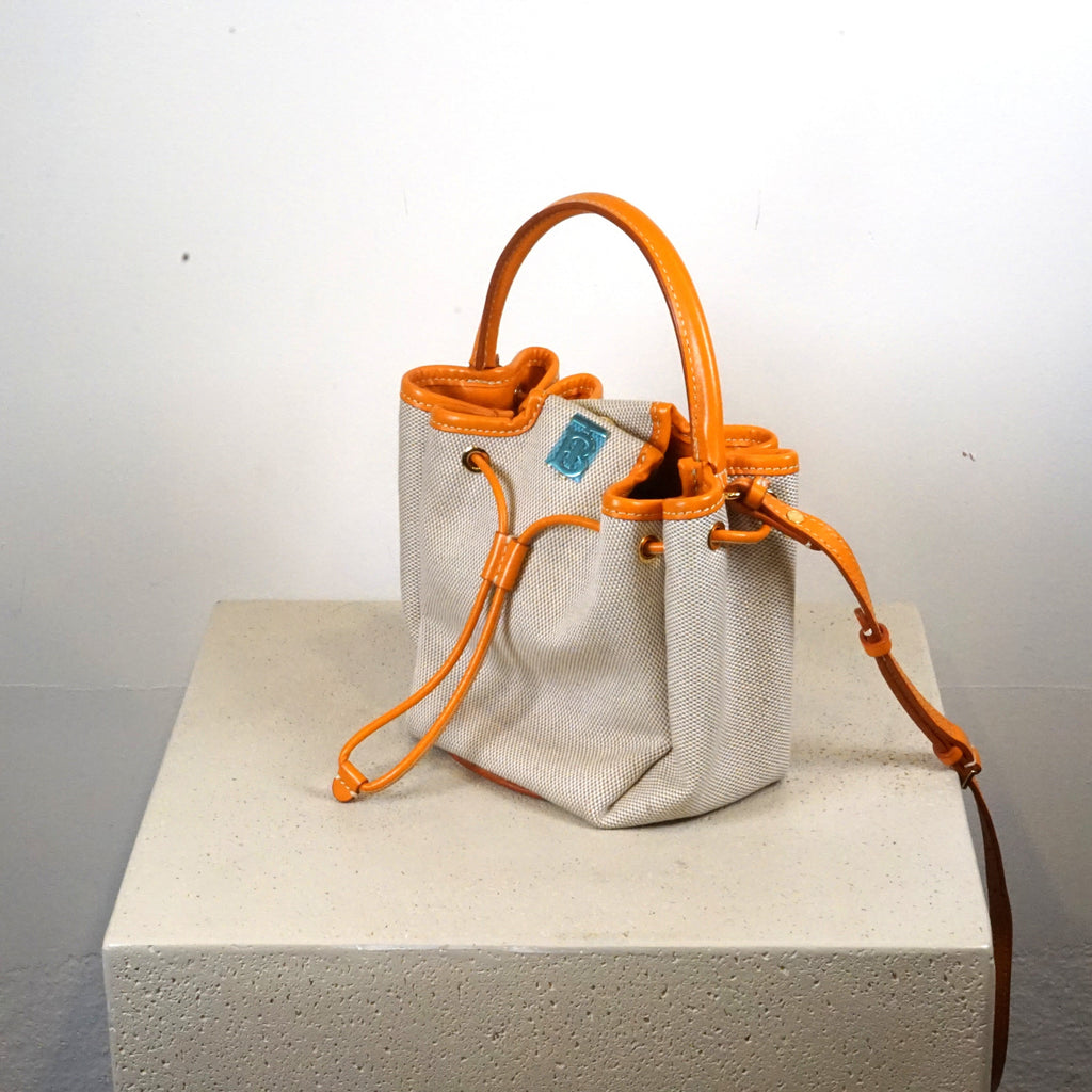 Burberry Canvas TB Drawstring Bucket Bag