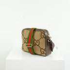 Gucci Brown Jumbo GG Canvas Messenger Bag FULL SET
