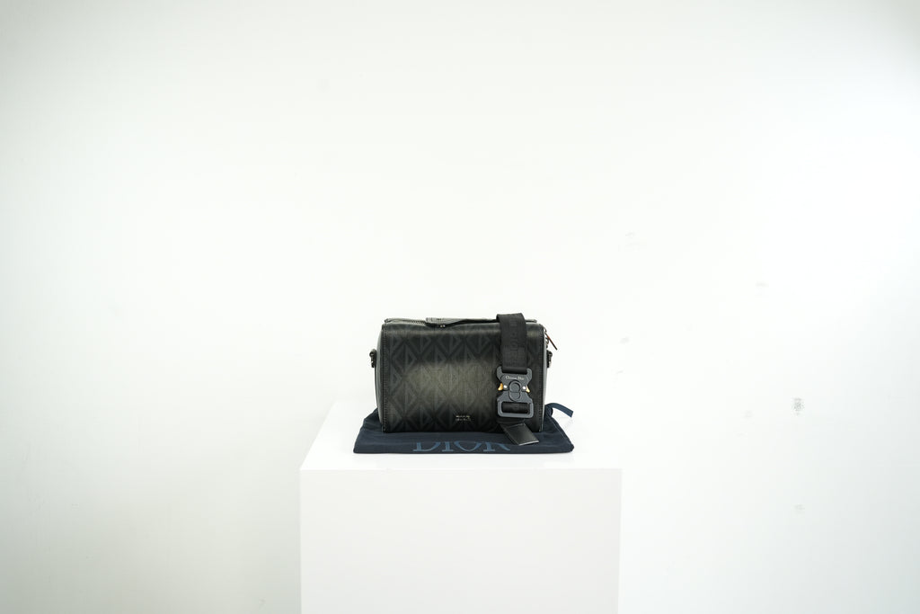 Christian Dior Canvas Black Diamond Lingot 22 Bag w/ dustbag