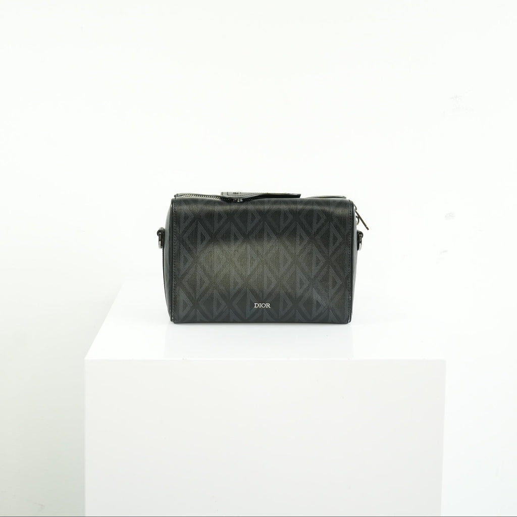 Christian Dior Canvas Black Diamond Lingot 22 Bag w/ dustbag