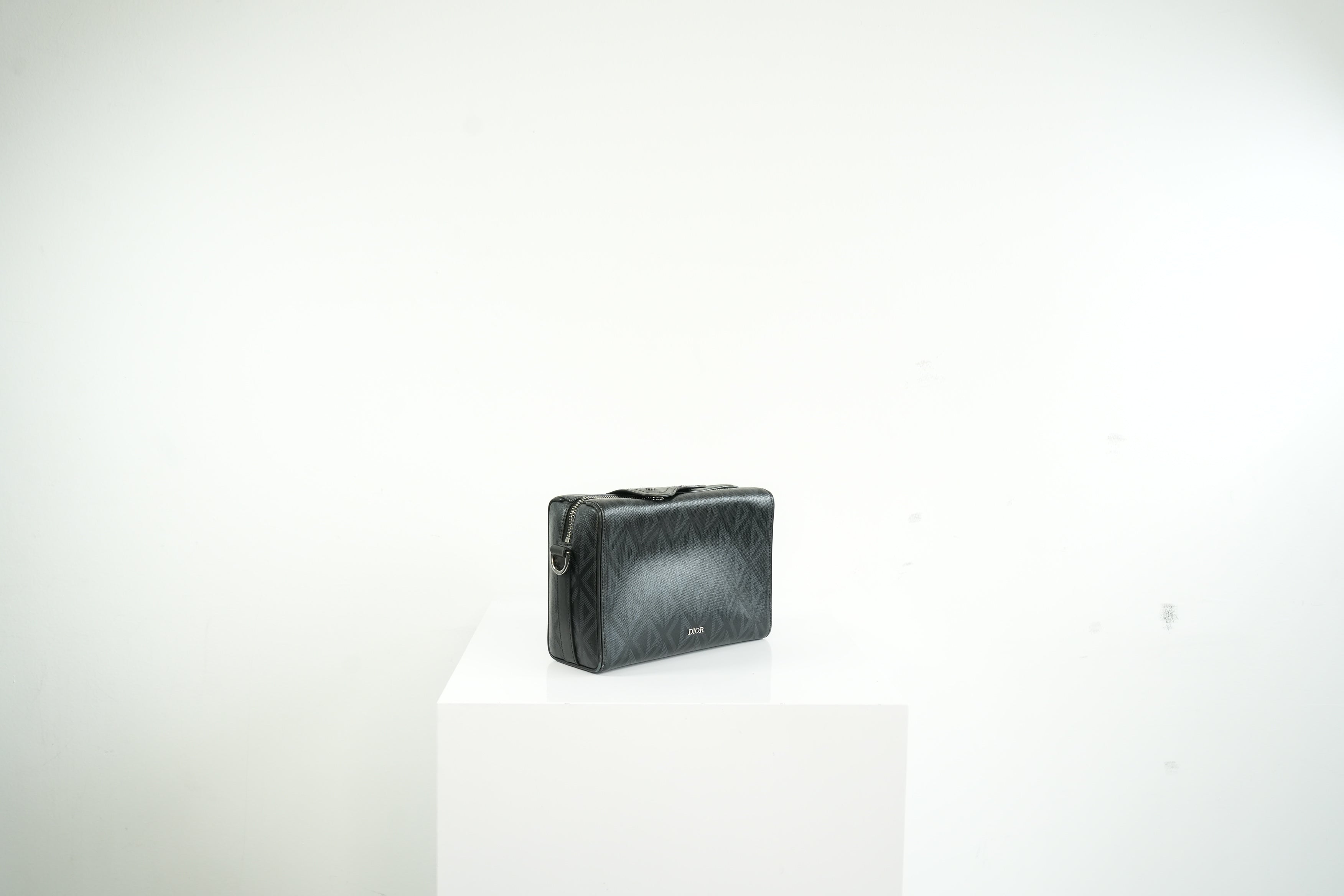 Christian Dior Canvas Black Diamond Lingot 22 Bag w/ dustbag
