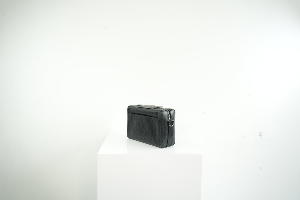 Christian Dior Canvas Black Diamond Lingot 22 Bag w/ dustbag