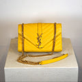 Saint Laurent Yellow Cassandre Envelope Wallet-On-Chain