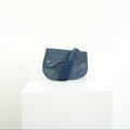 Christian Dior Blue Grained Calfskin Saddle Pouch w/ dust bag