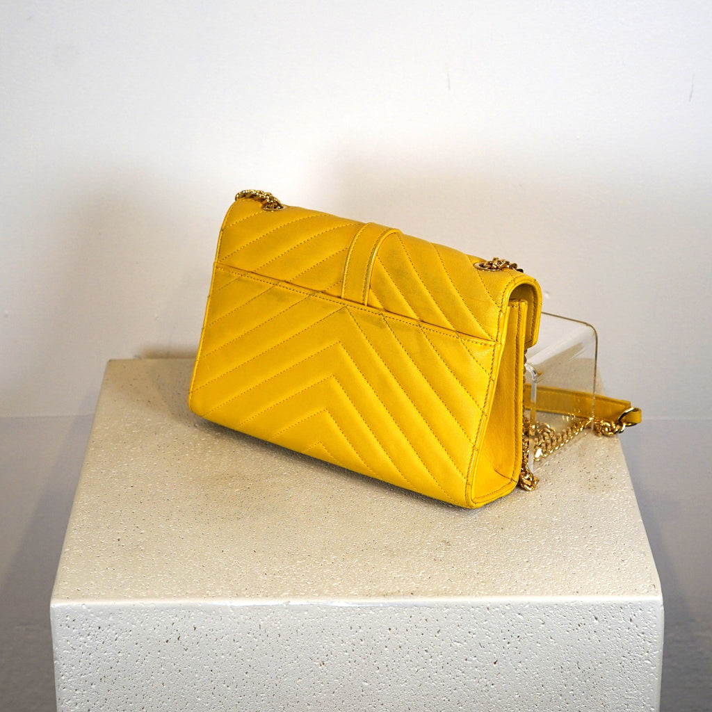 Saint Laurent Yellow Cassandre Envelope Wallet-On-Chain
