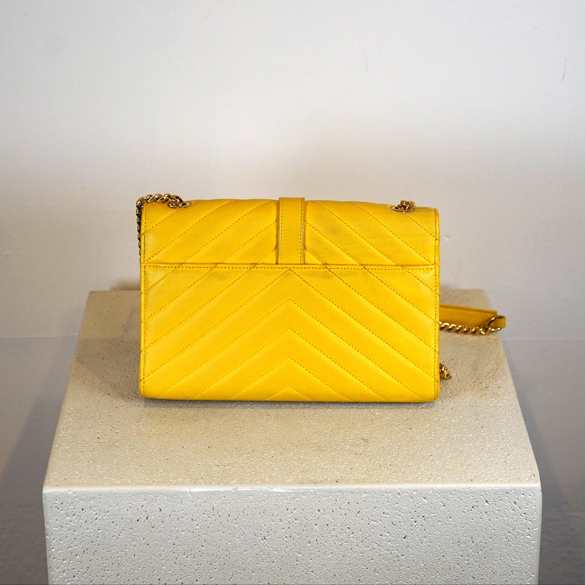 Saint Laurent Yellow Cassandre Envelope Wallet-On-Chain