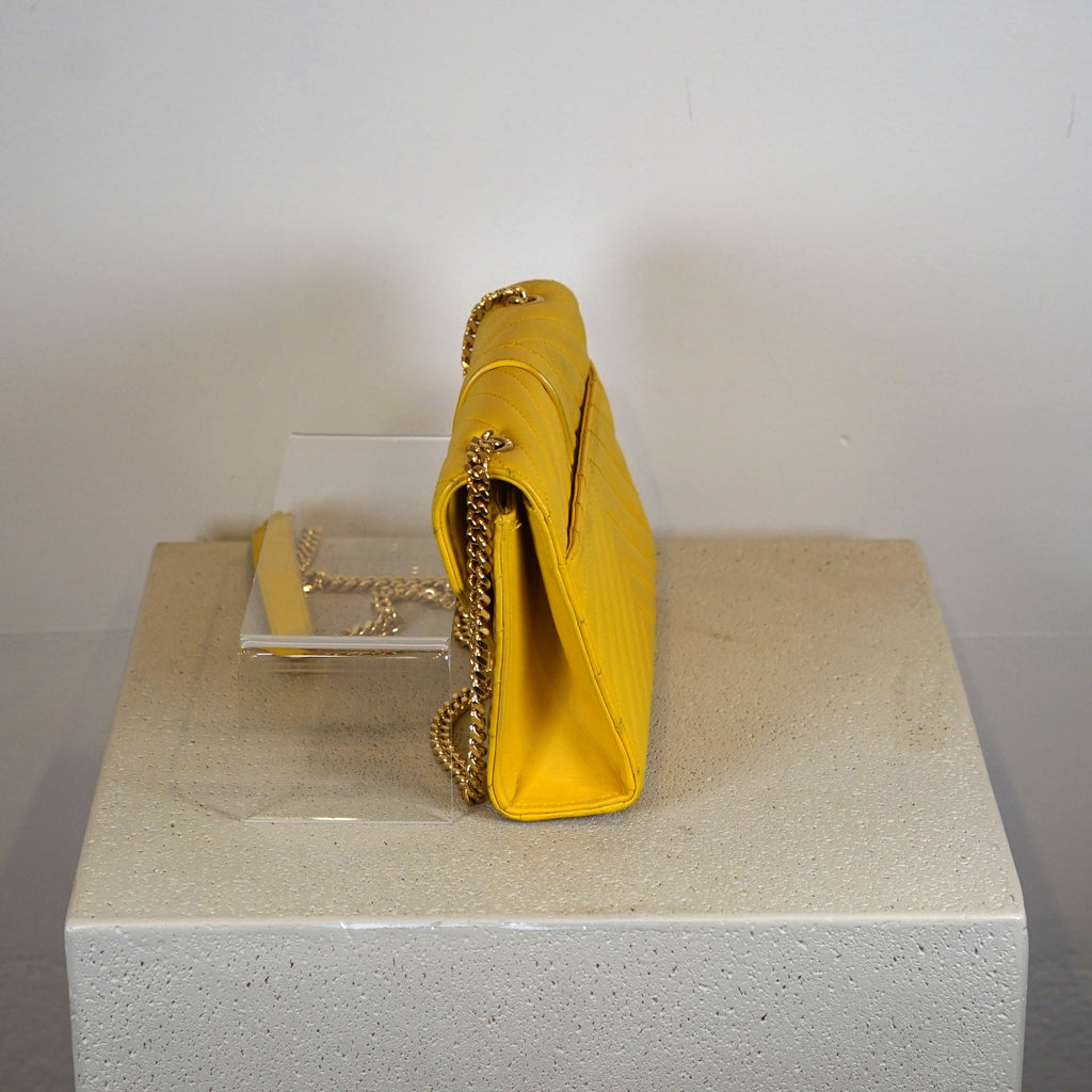 Saint Laurent Yellow Cassandre Envelope Wallet-On-Chain