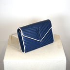 YSL Blue Envelope Shoulder Bag W/ Chain