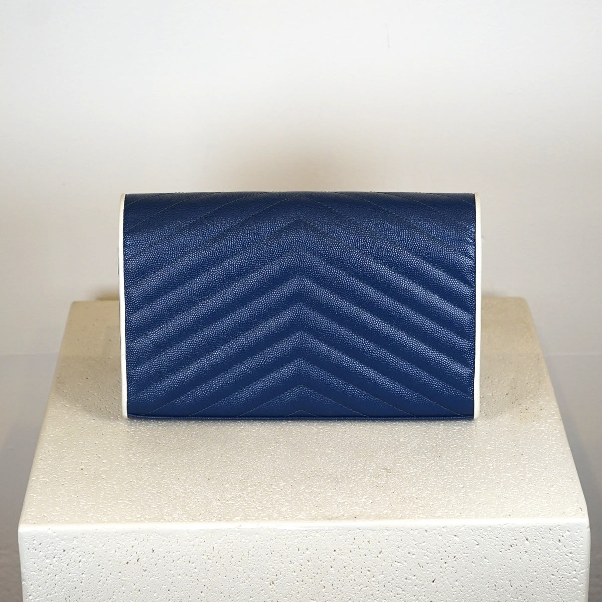YSL Blue Envelope Shoulder Bag W/ Chain