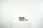 Christian Dior Saddle Oblique Jacquard Green/Gray Flap Card Holder Wallet w/ String and Dust Bag